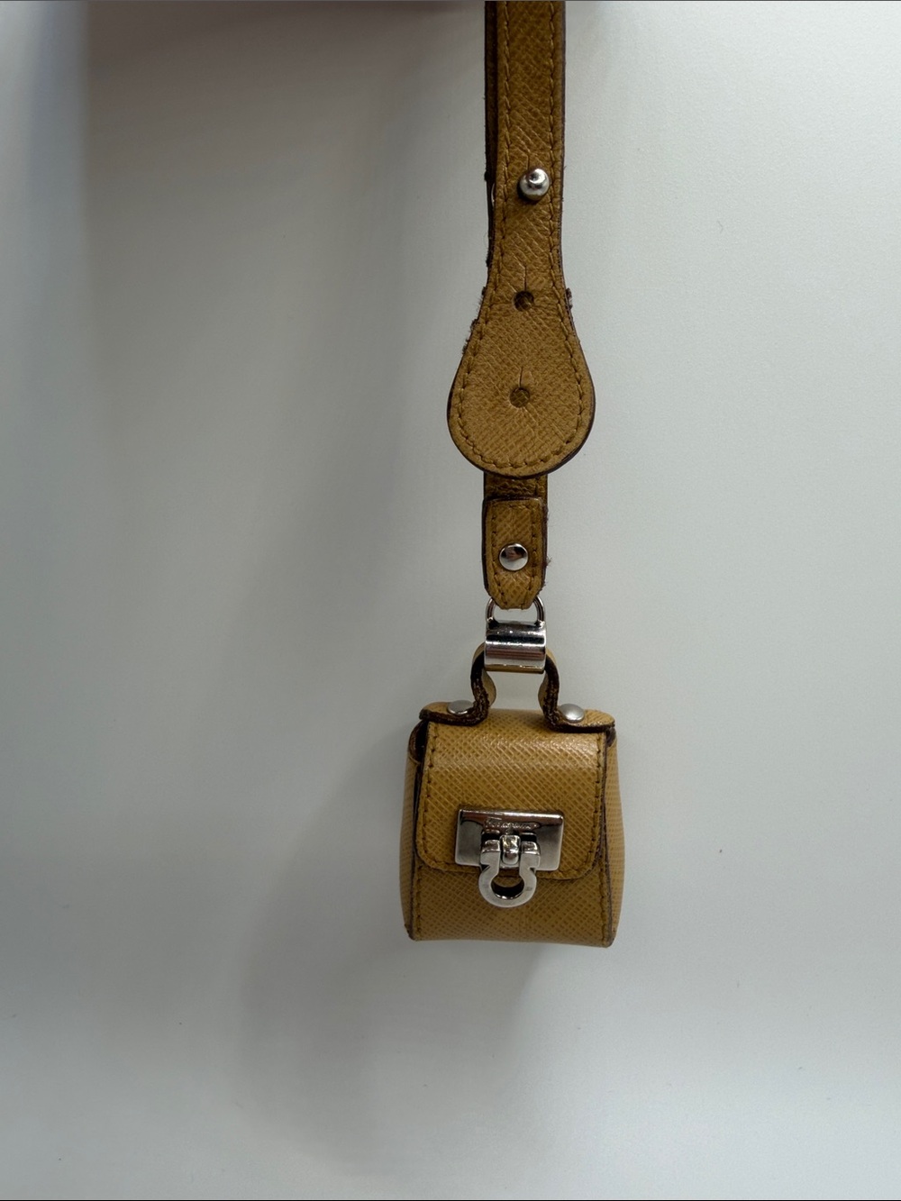 Salvatore Ferragamo Bag Charm Beige/Natural Tan color Used